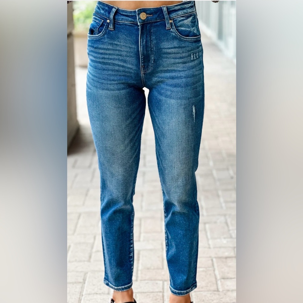 Kut from the Kloth Catherine High Rise Straight Ankle size 6 denim jeans women
